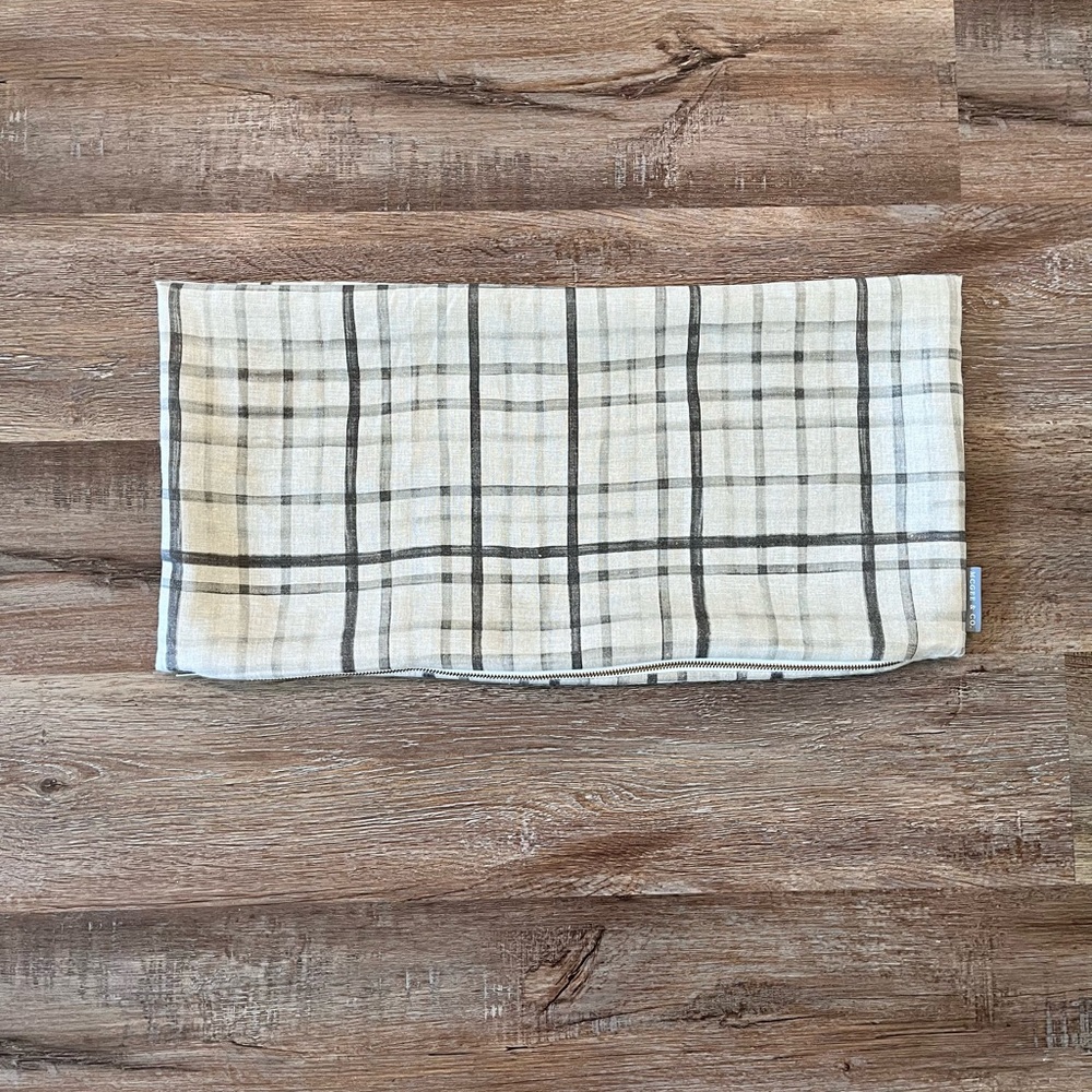 McGee & Co. Watercolor Windowpane Plaid Pillow Cover - Picture 5 of 7
